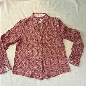 HOLDING HORSES Anthropologie Floral Button Down Shirt Size 6